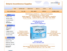 Tablet Screenshot of ontarioincontinencesupplies.com